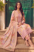Blush Pink Floral Printed Cotton Lawn Kurta Set