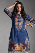 Floral Embroidered Look Cotton Lawn Kurti