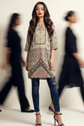 Geometric Print Cotton Lawn Kurti