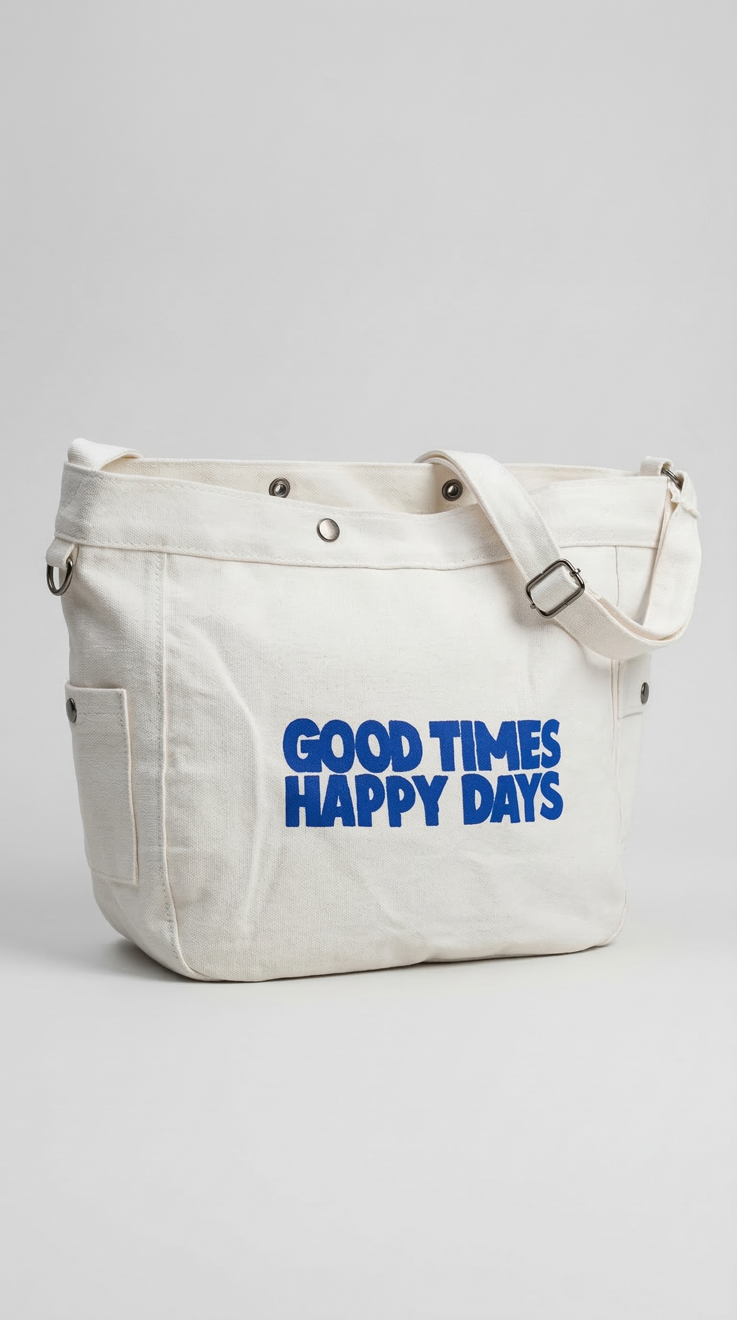 White | "Good Times" Happy Days Sling Bag