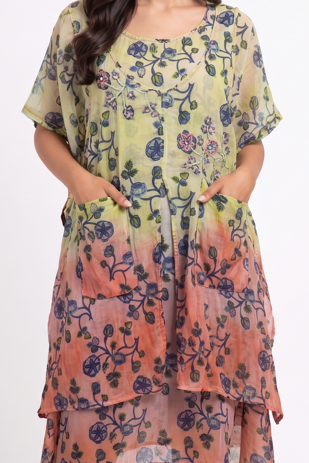 Boho Top with Embroidery | 100% Lawn Cotton